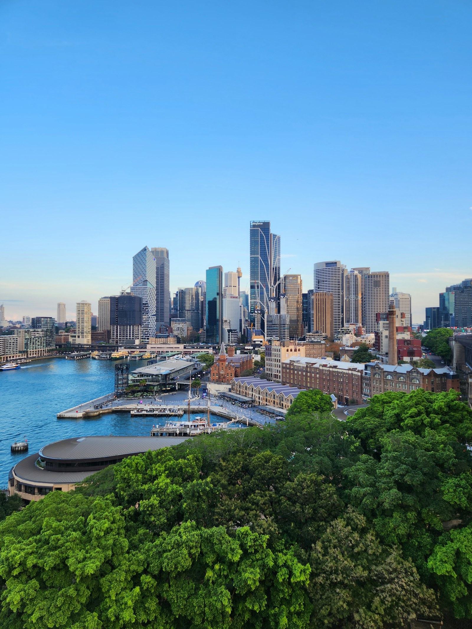 Sydney waterfront with the Opera House and harbour